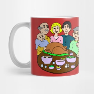 Happy Thanksgiving Family Dinner Mug